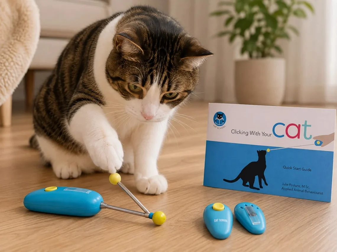 Clickertraining für Katzen: Katze wird mit Clicker trainiert